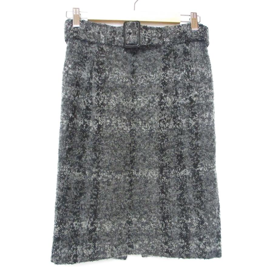 BURBERRY バーバリーロンドン ノバチェック ひざ丈スカート ウール 38