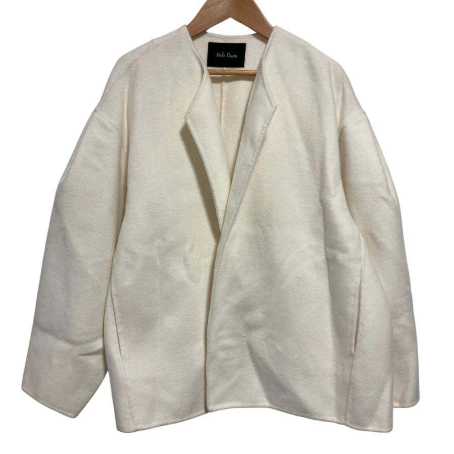 Z798ミラオーウェン 浅Vネックショート丈コート 09WFC244306 Mila Owen（ミラオーウェン） 美品 24AW Mila Owen 浅Vネックショート