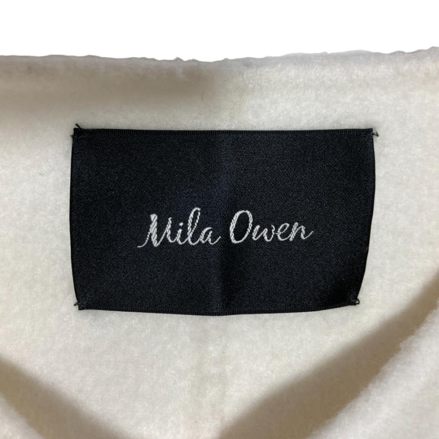 Mila Owen - 美品 24AW Mila Owen ミラオーウェン 浅Vネックショート丈コート 09WFC244306 サイズ0 アイボリー レディース 古着 中古 USED Mila Owen（ミラオーウェン） 美品 24AW Mila Owen 浅Vネックショート