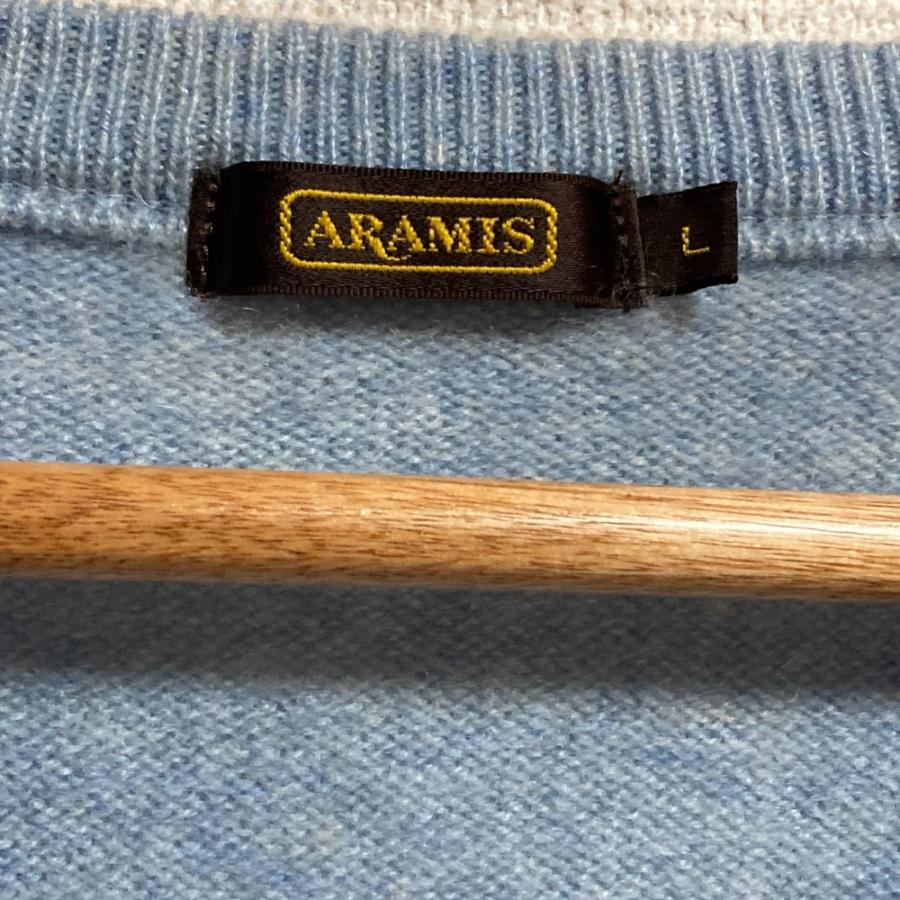 美品 ARAMIS アラミス カシミヤ100％ Vネック 長袖 ニット プル