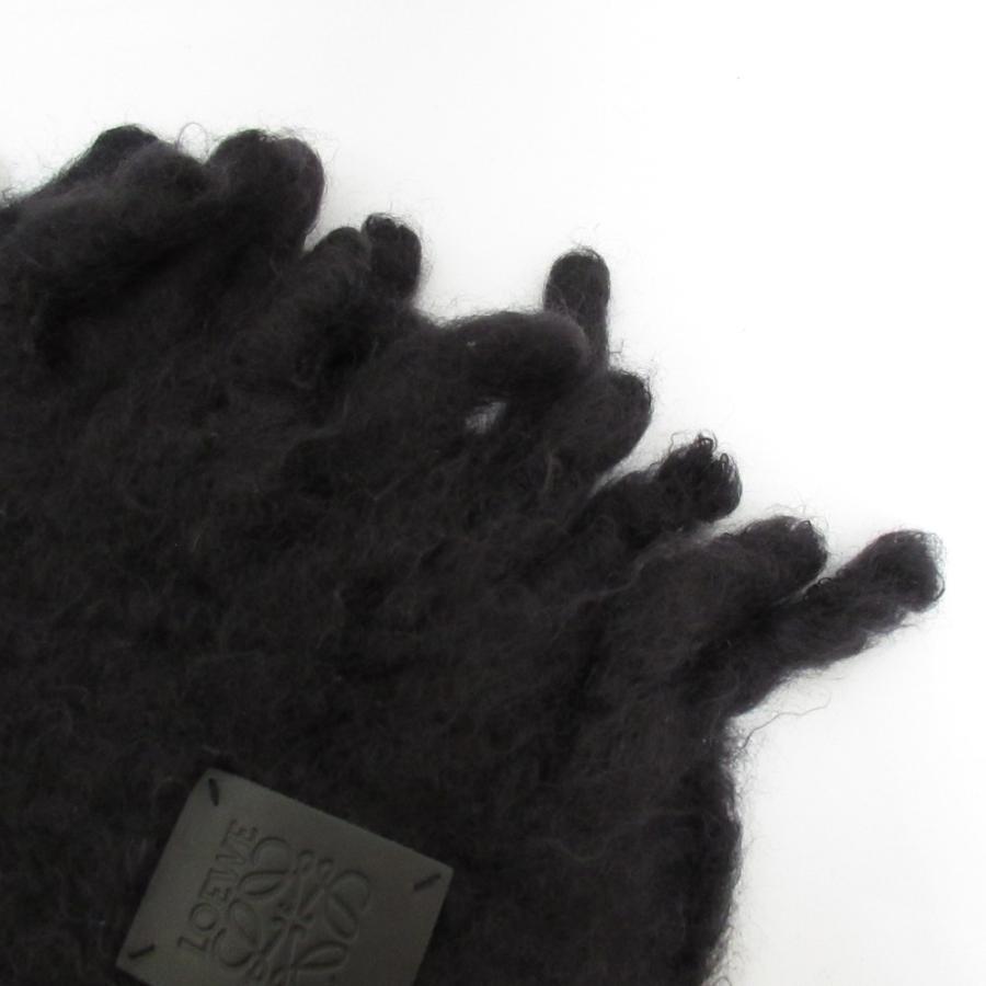 LOEWE 美品 ロエベ モヘヤ ウール フリンジ ロングマフラー