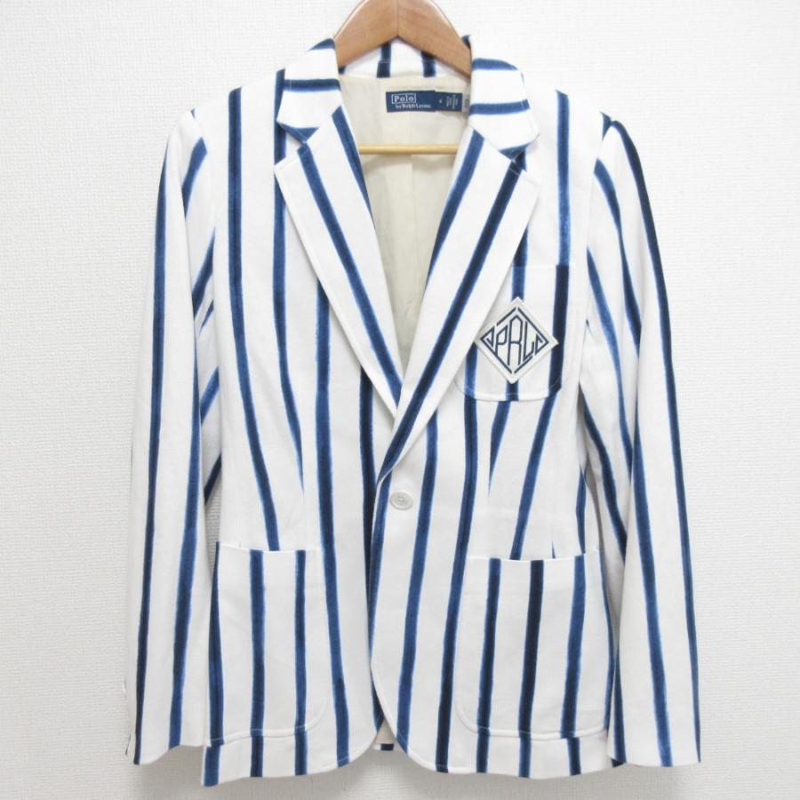 POLO RALPH LAUREN テーラードジャケット Sサイズ ワッペン RALPH LAUREN」ワッペン付き テーラードジャケット ブラック