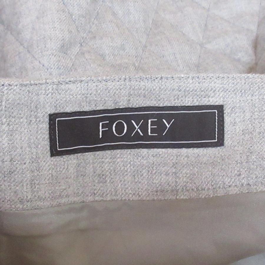 FOXEY キルティング スカート クロスフレア カーキ　 38 お直しあり 専用FOXEY キルティング スカート クロスフレア カーキ 38 お
