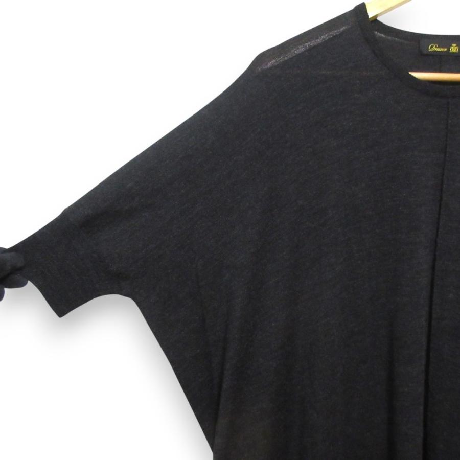 DRAWER（ドゥロワー） 美品 ウール100％ クルーネック ハーフスリーブ