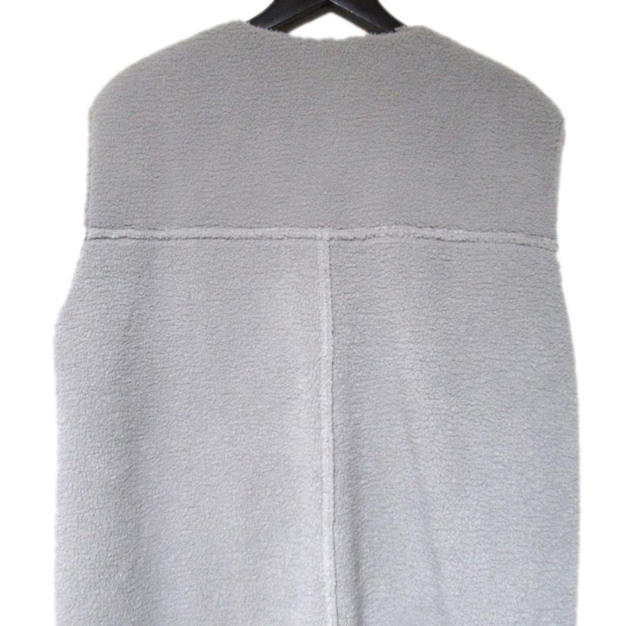 美品 MACHATT マチャット スナップボタンフロント ボア ロング ジレベスト M-18AW-04-2 Fサイズ グレー レディース 古着 中古 USED machatt 美品 マチャット スナップボタンフロント ボア ロング