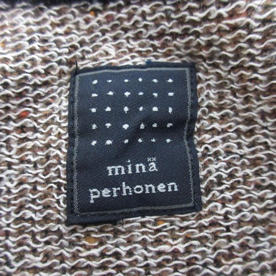 美品 mina perhonen ミナペルホネン herb salt ショートスリーブ ミックスニット ka8593 サイズ1 ブラウン レディース 古着 中古 USED mina perhonen（ミナペルホネン） 美品 herb salt ショートスリーブ