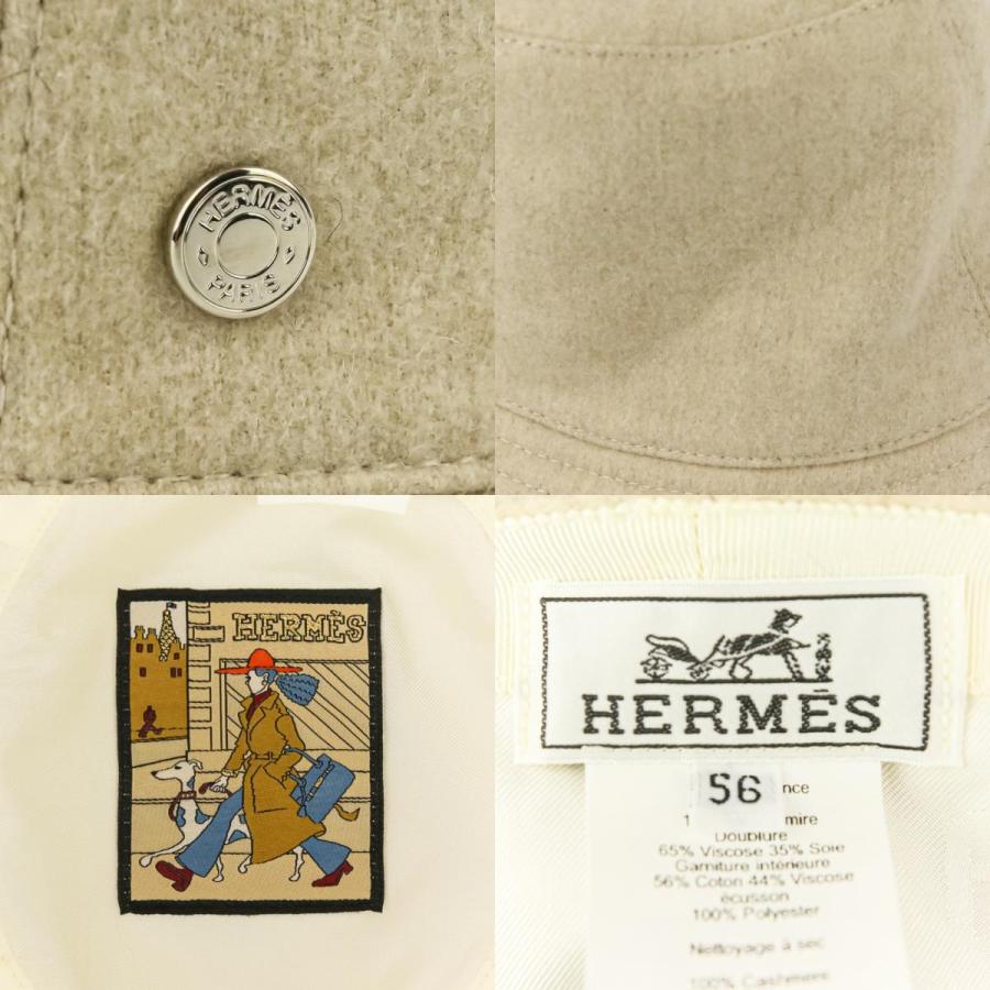 HERMES（エルメス） 美品 カシミヤ カルヴィ セリエボタン バケット
