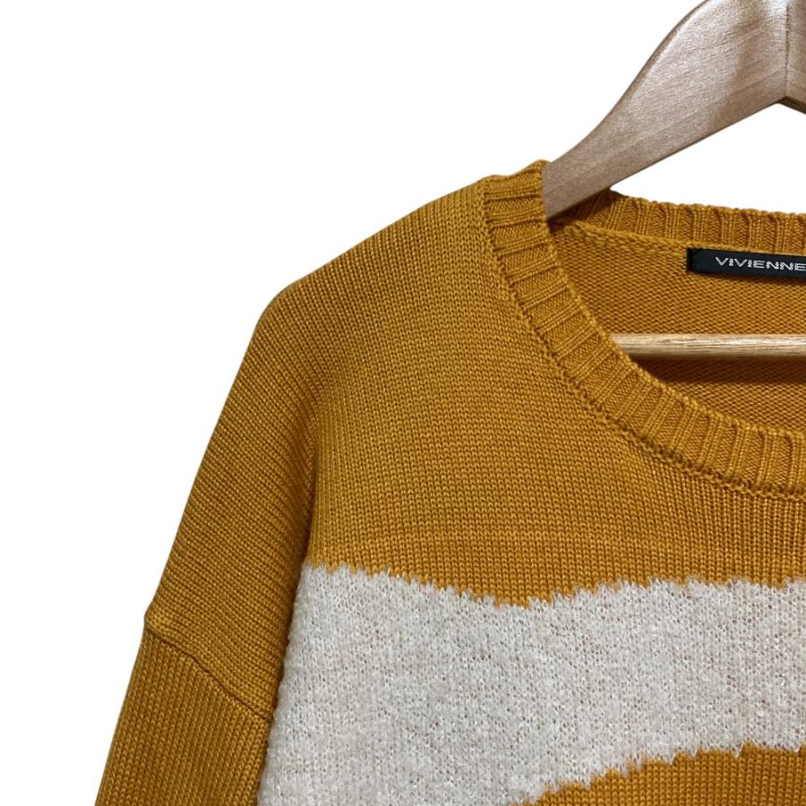 美品 22AW VIVIENNE TAM ヴィヴィアンタム WHITE LINE CASUAL PANDA INTARSIA SWEATER ロングニット セーター サイズ38 オレンジ レディース 古着 中古 USED VIVIENNE TAM - 美品 22AW VIVIENNE TAM ヴィヴィアンタム WHITE LINE