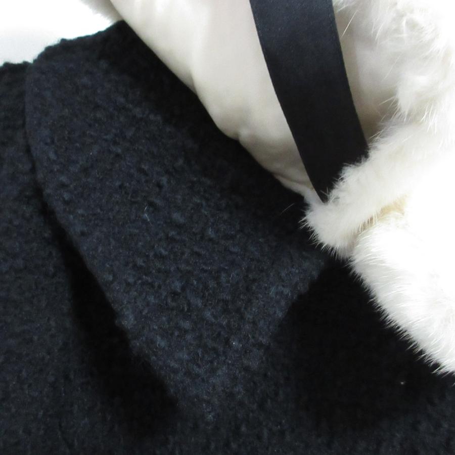 FOXEY（フォクシー） 良品 ミンクファーカラー ウール ツイード