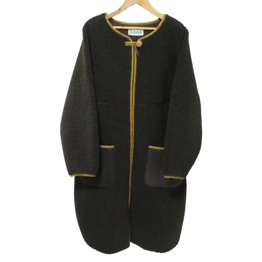 Jocomomola（ホコモモラ） 美品 フェイクムートン ロングジャケット