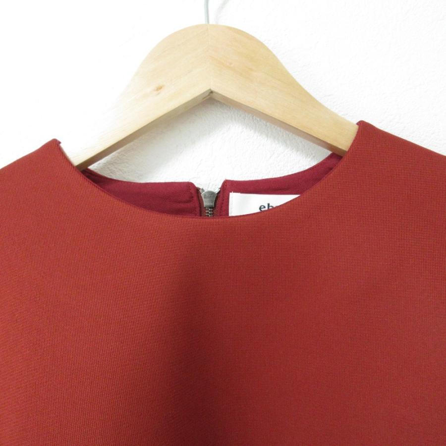 美品 ebure エブール ダブルラッセル ボリュームスリーブ カットソー サイズ38 オレンジ系 レディース 古着 中古 USED ebure 美品 エブール ダブルラッセル ボリュームスリーブ カットソー