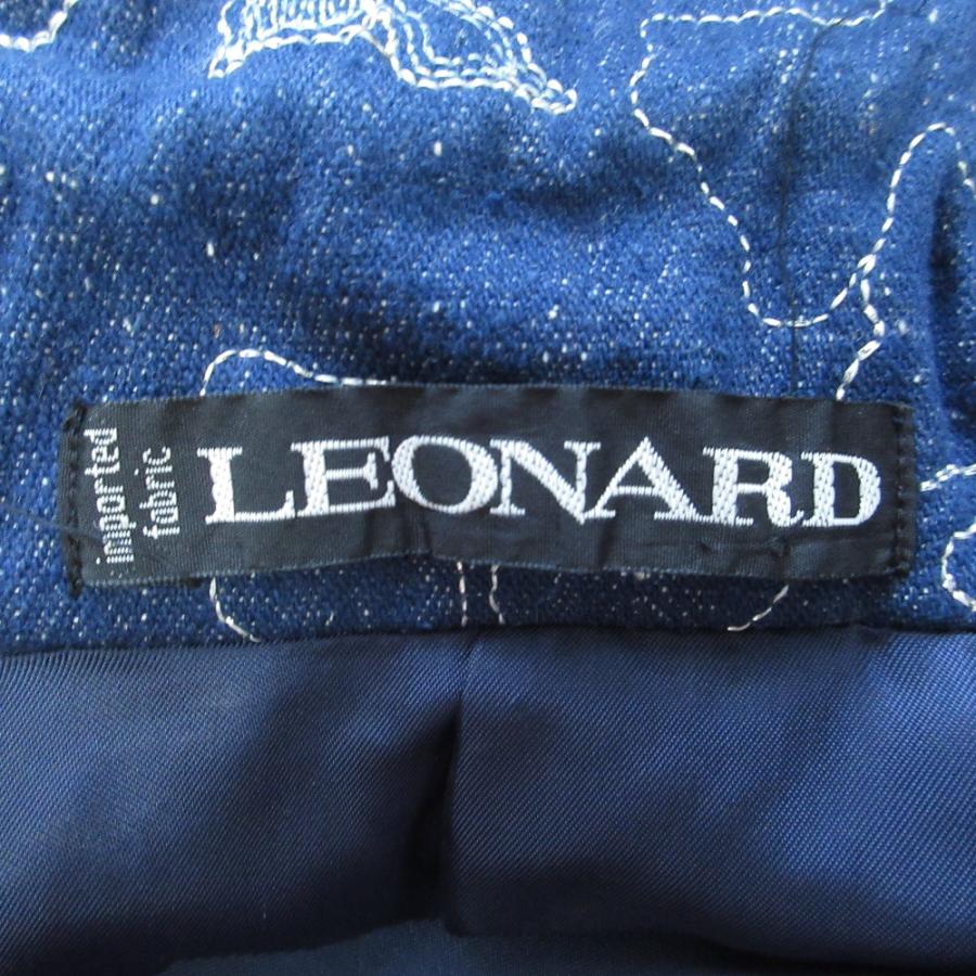 LEONARD（レオナール） 良品 シルク デニム 刺繍 エンブロイダリー