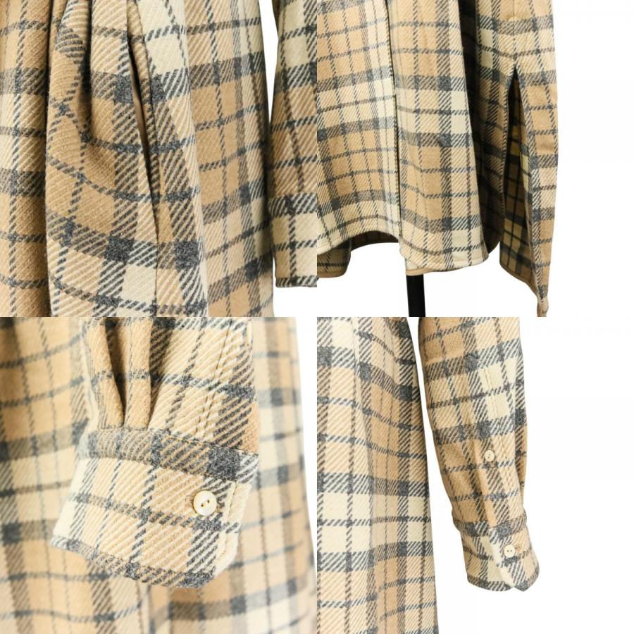 DRAWER（ドゥロワー） 美品 アルパカ タータンチェックシャツ