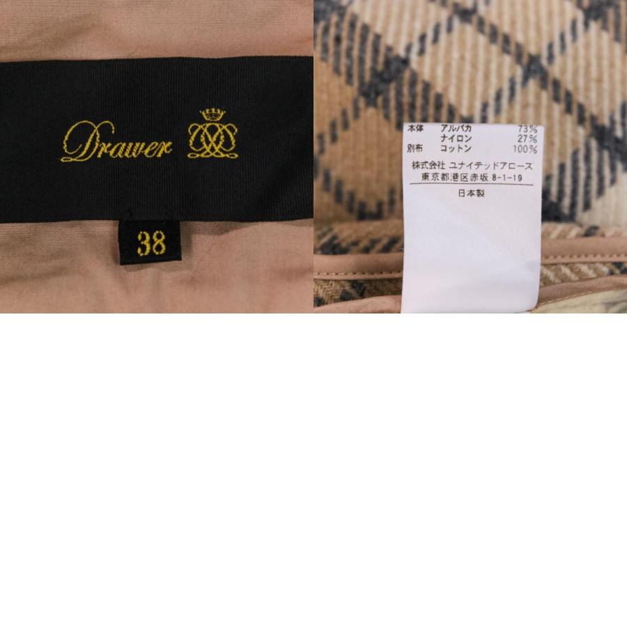 DRAWER（ドゥロワー） 美品 アルパカ タータンチェックシャツ