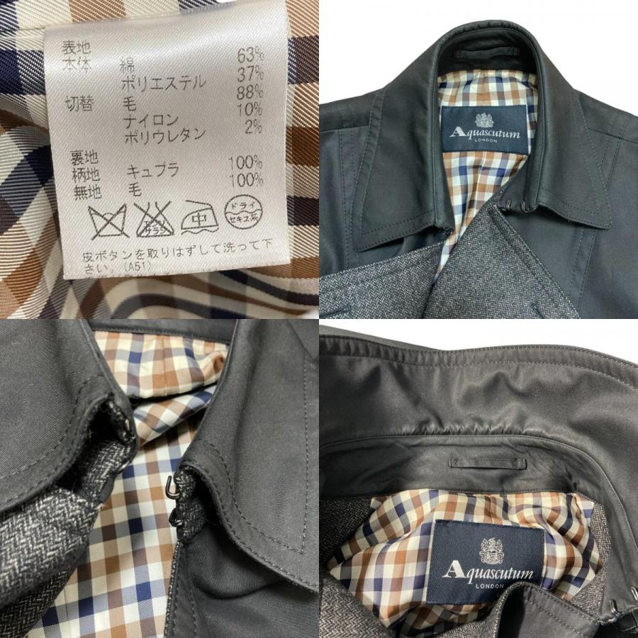 Aquascutum（アクアスキュータム） 良品 異素材 切替 ダブルブレスト