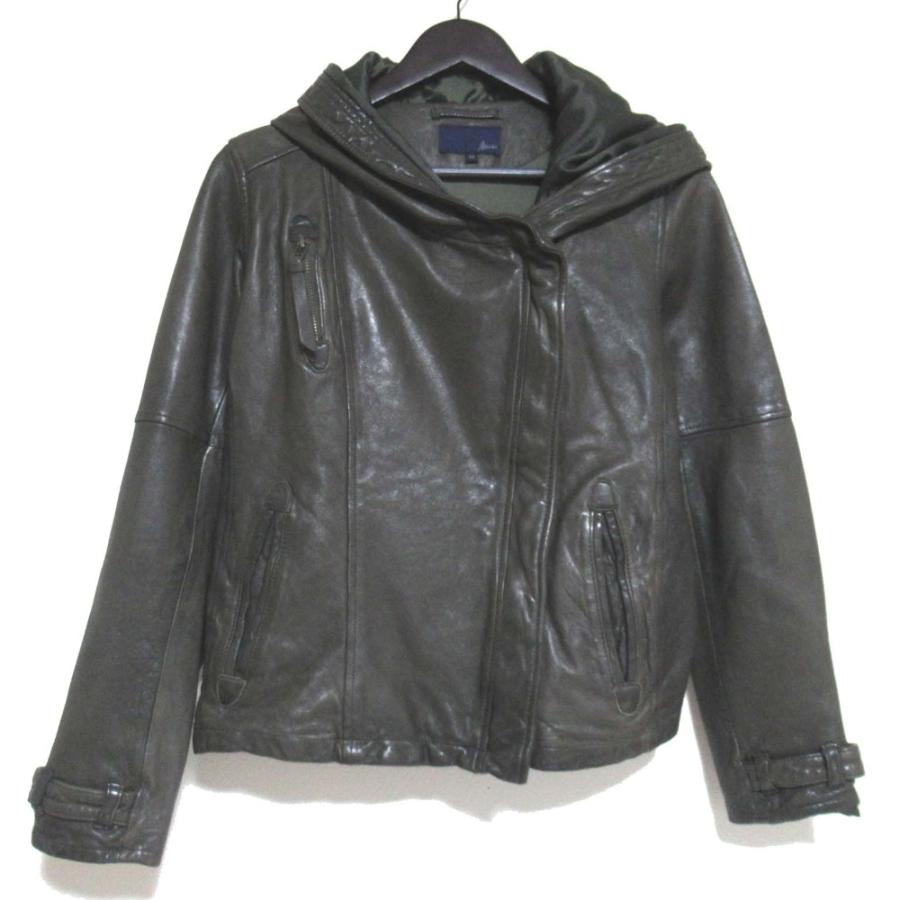AVIREX（アヴィレックス） 美品 ラムレザー フーディー ライダース