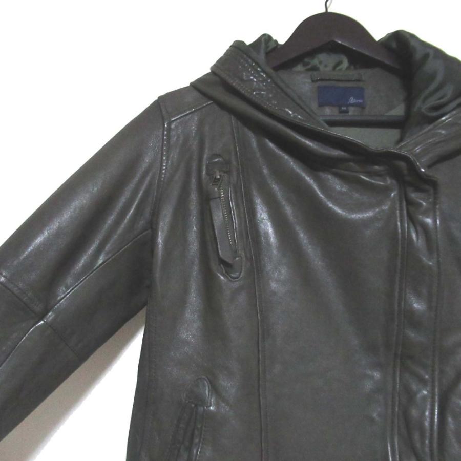 AVIREX（アヴィレックス） 美品 ラムレザー フーディー ライダース