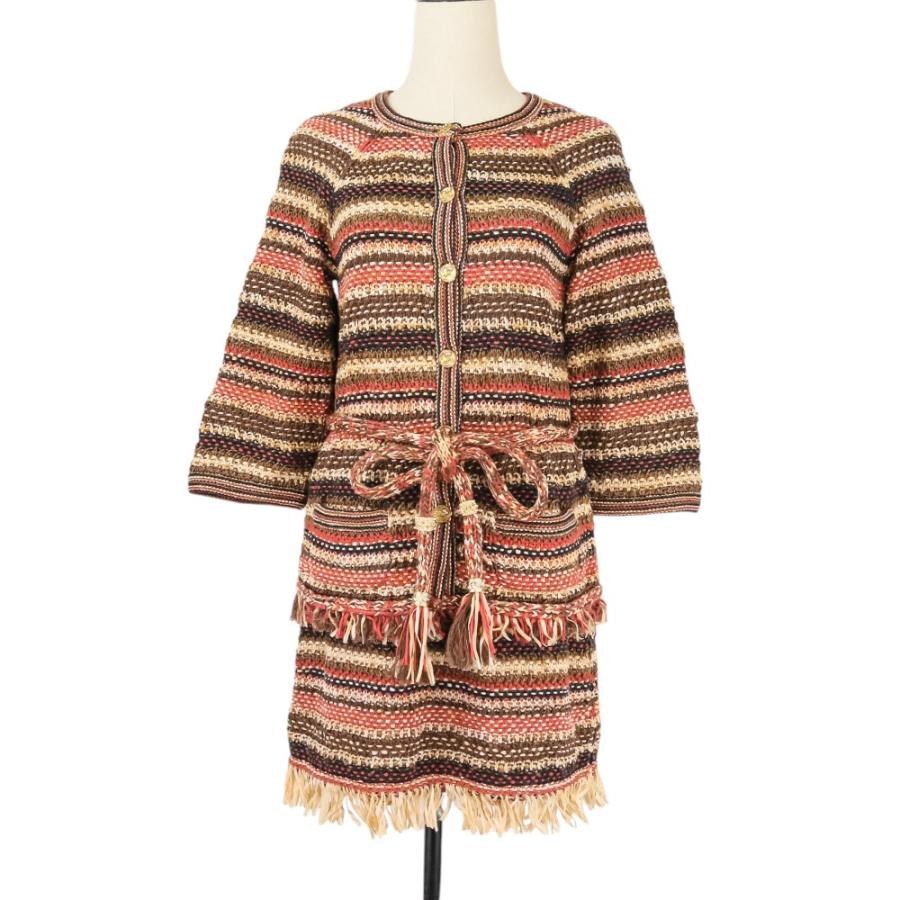 CHANEL（シャネル） 美品 ベルト付き ニットカーディガン スカート
