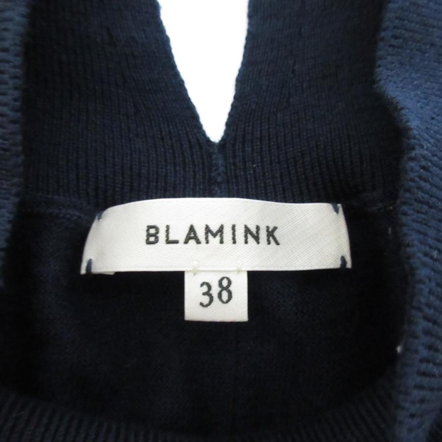 BLAMINK 良品 ブラミンク コットンシルクカシミヤ18Gノースリーブ