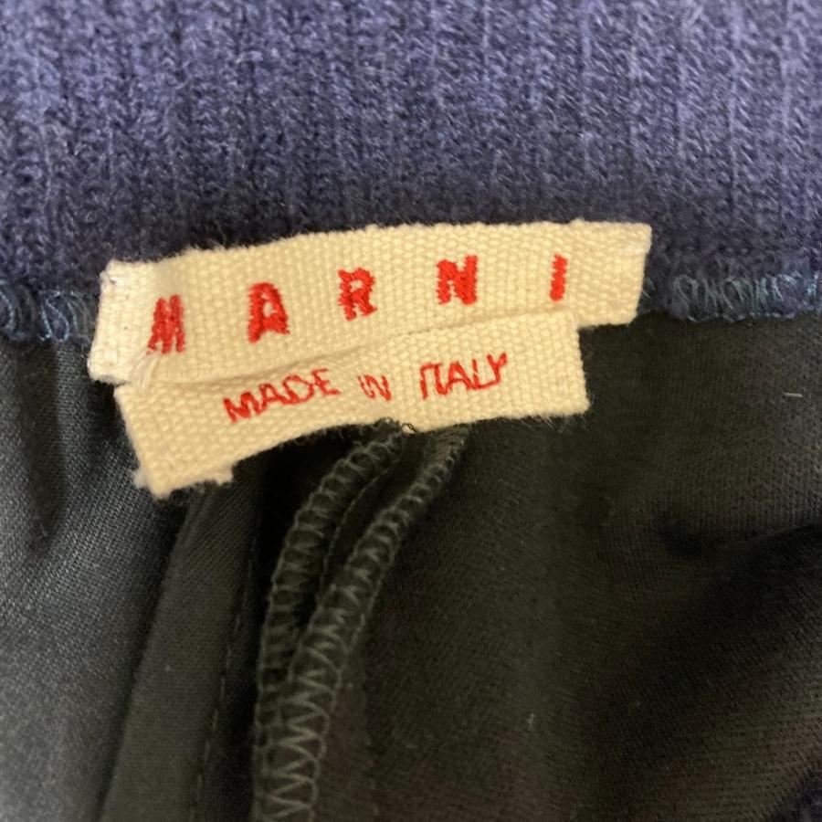 MARNI（マルニ） 美品 21AW MARNI ロゴ刺繍 ワイドトラックパンツ 