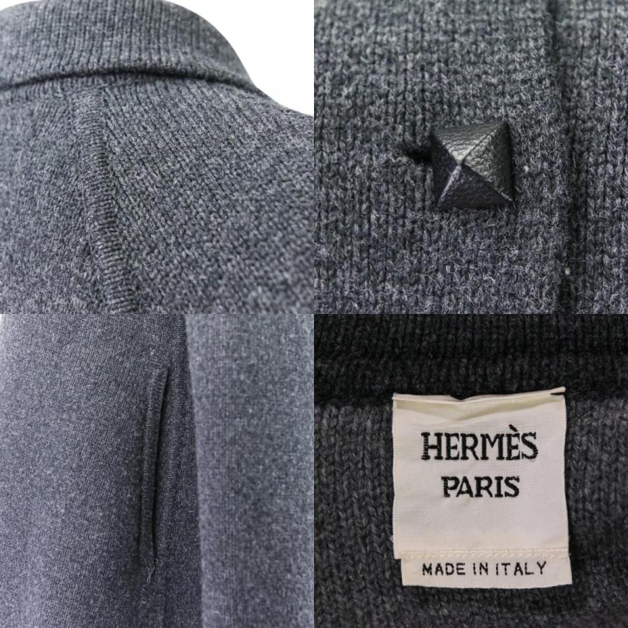 HERMES（エルメス） 美品 メドールボタン カシミヤウール 肉厚ニット