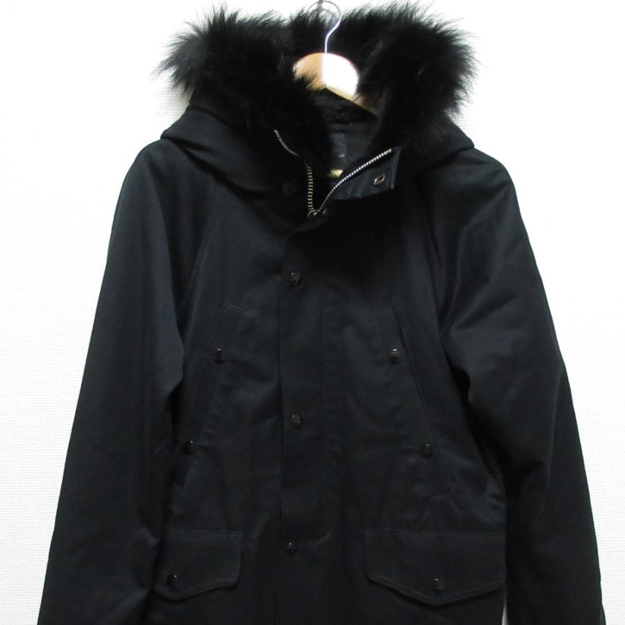 ラッドミュージシャン 2WAY モッズコート コヨーテファー ライナー 44 黒 LAD MUSICIAN（ラッドミュージシャン） 良品 06AW LAD MUSICIAN N-3B ジャケット・アウター