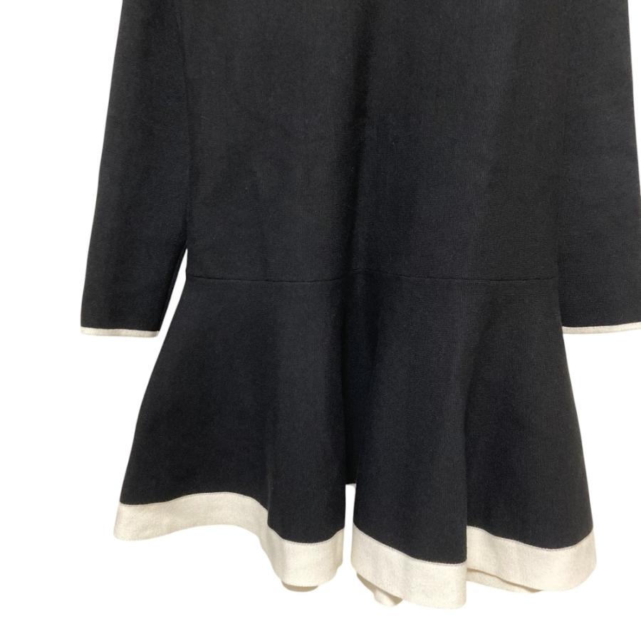 【美品】アプワイザーリッシェ 配色ミニニットワンピース サイズ1 ベージュ Apuweiser-riche（アプワイザー・リッシェ） 美品 配色ミニニット