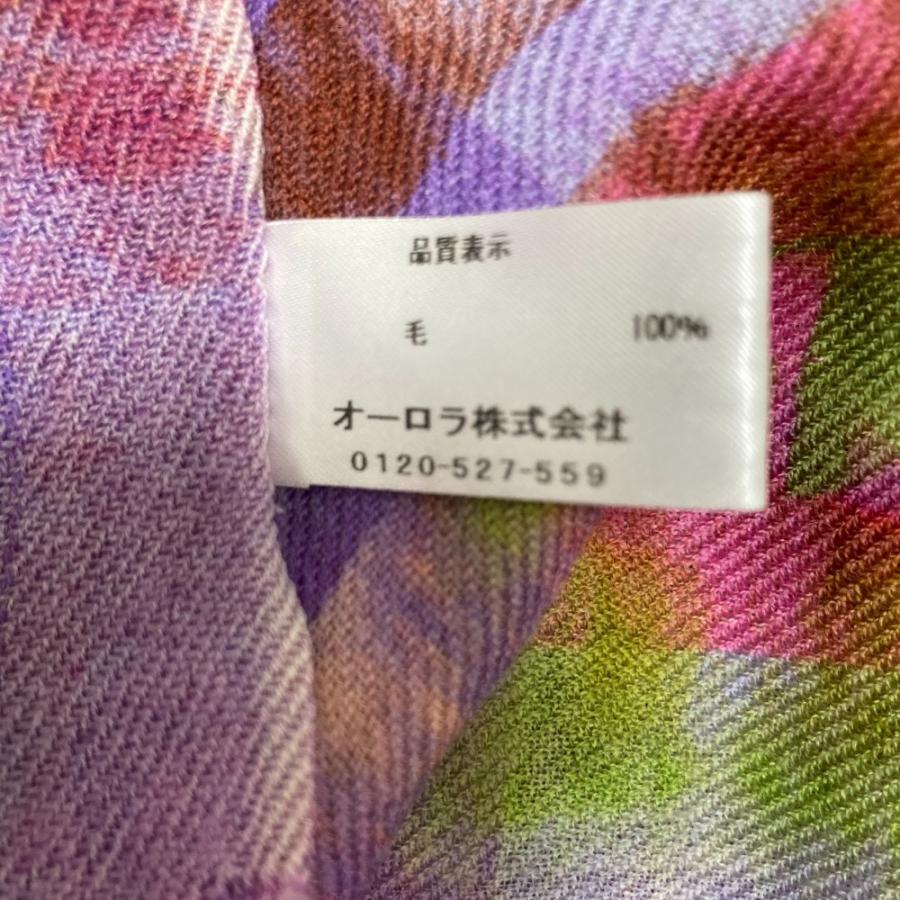LANVIN en Bleu 良品 ランバンオンブルー ウール フリンジ 大判