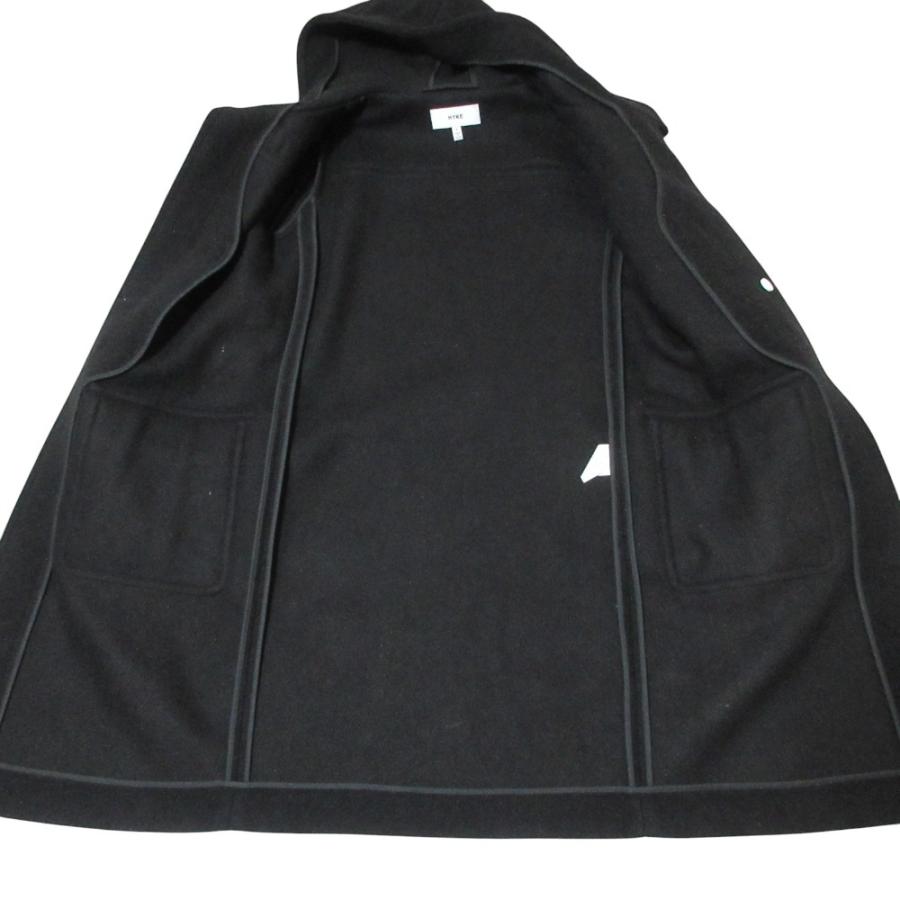 HYKE ダッフルコート サイズ1 黒 中古・古着通販】HYKE (ハイク) ダッフルコート ブラック サイズ:1
