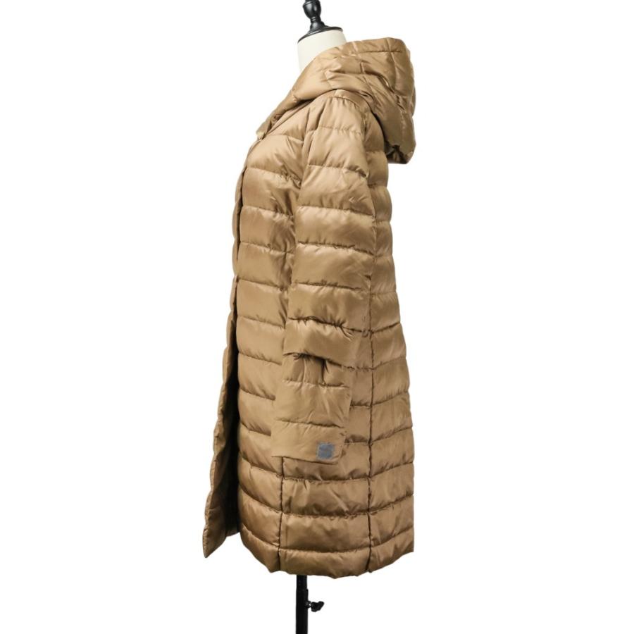 良品 Max Mara The Cube マックスマーラ ザキューブ リバーシブル フーデッド ダウンコート ポーチ付き サイズ42 キャメル レディース 古着 中古_2