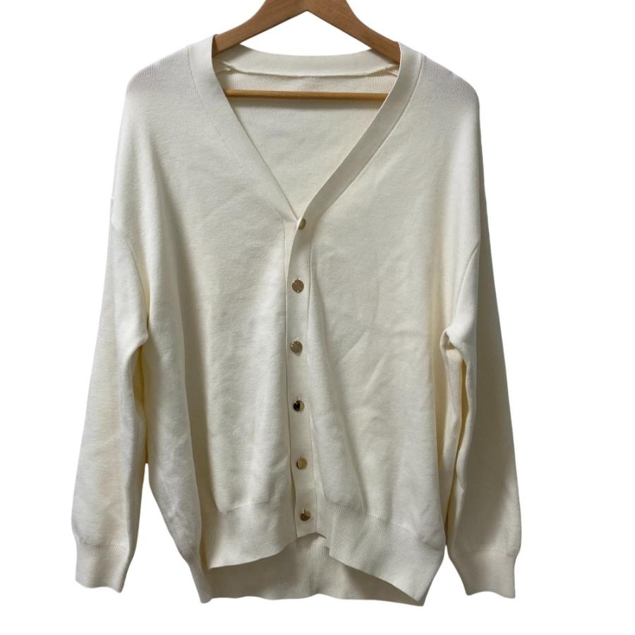 未使用 23AW MUSE de Deuxieme Classe ミューズドゥーズィエムクラス HEARTRICH カーディガン サイズF ホワイト レディース 古着 中古 USED MUSE de Deuxieme Classe 未使用 23AW ミューズドゥーズィエムクラス