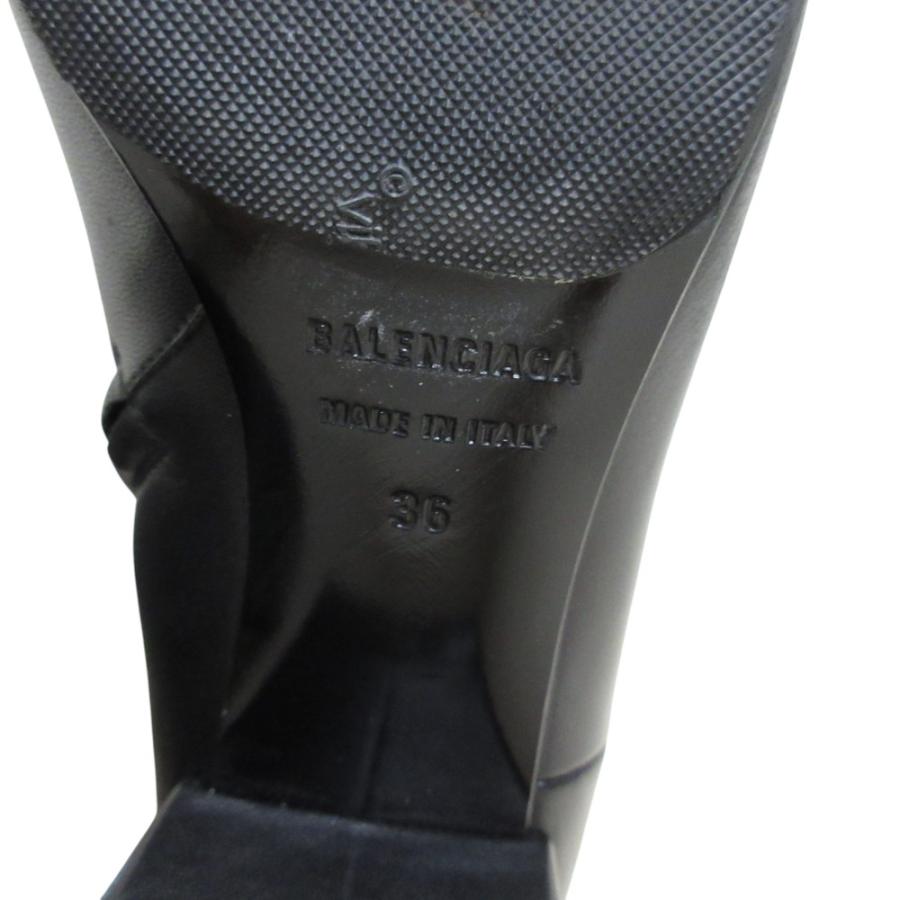 BALENCIAGA（バレンシアガ） 美品 BBヒール レザーショートブーツ