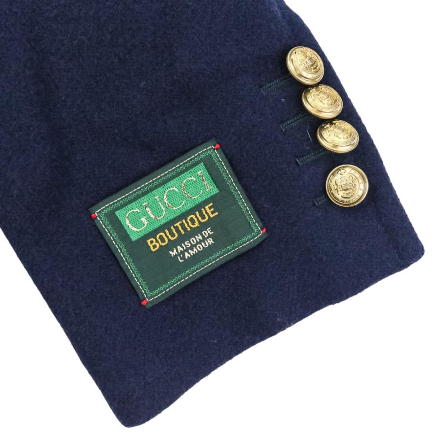 GUCCI（グッチ） 美品 ウール ピーコート 715703 サイズ44 ネイビー