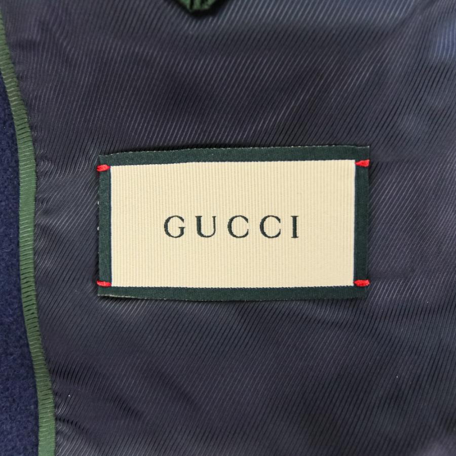 GUCCI（グッチ） 美品 ウール ピーコート 715703 サイズ44 ネイビー