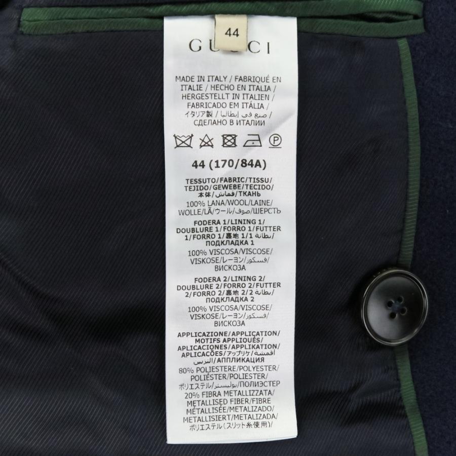 GUCCI（グッチ） 美品 ウール ピーコート 715703 サイズ44 ネイビー 