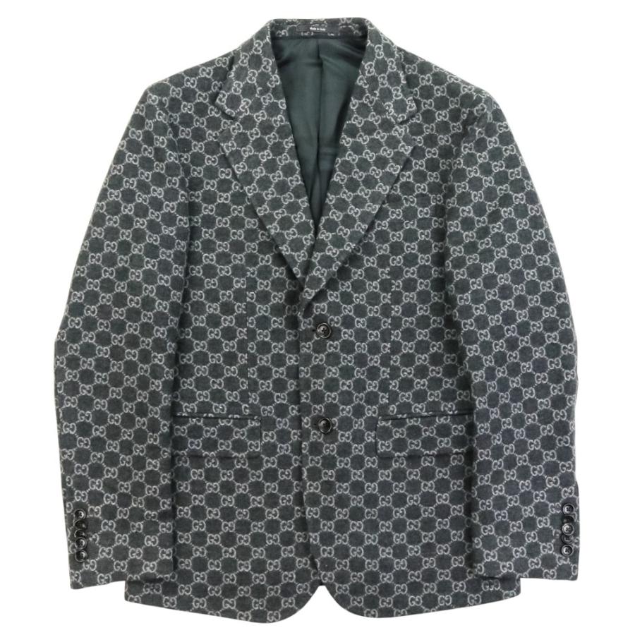 GUCCI（グッチ） 美品 24SS GUCCI GGウールフランネル テーラード 