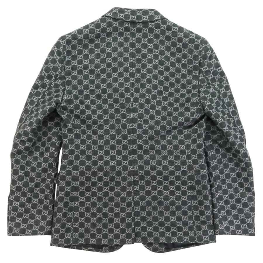 美品 24SS GUCCI グッチ GGウールフランネル テーラードジャケット 770366 サイズ46 グレー メンズ 古着 中古 USED GUCCI（グッチ） 美品 24SS GUCCI GGウールフランネル テーラード