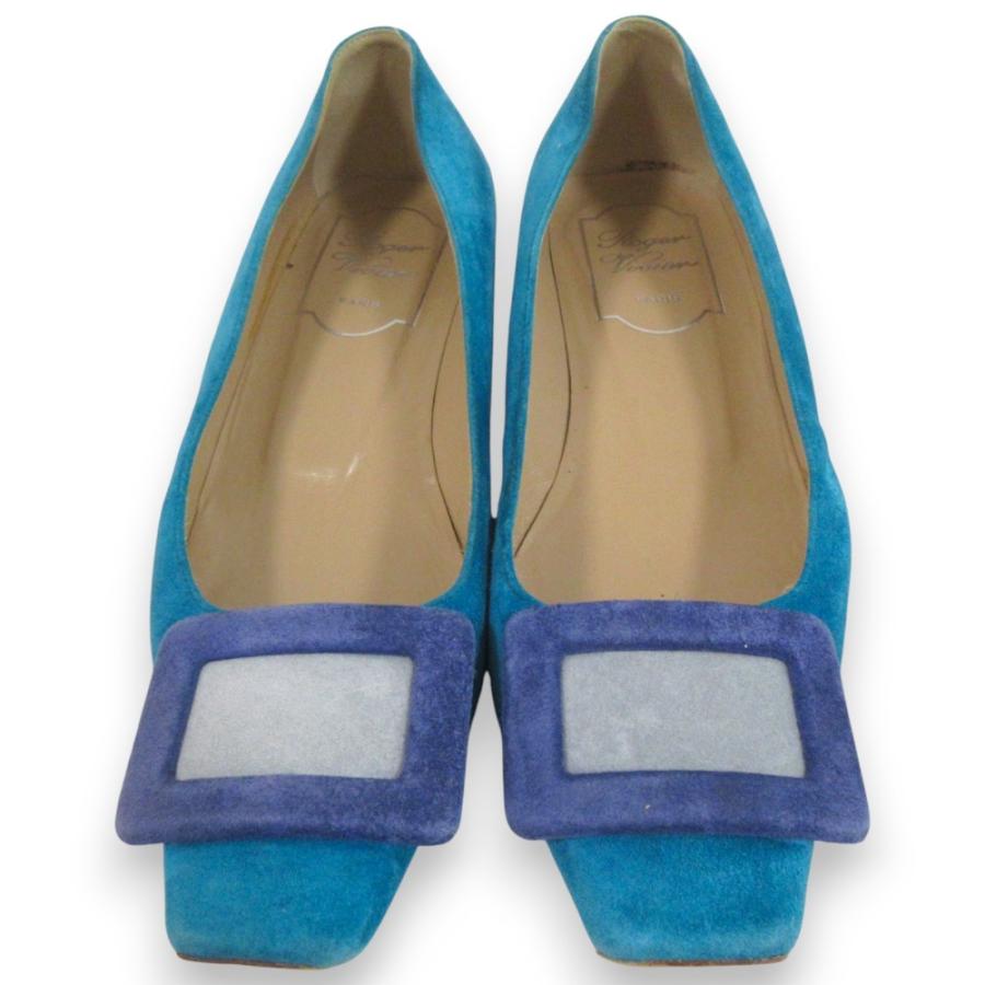 Roger Vivier（ロジェヴィヴィエ） 美品 スエード スクエアトゥ 