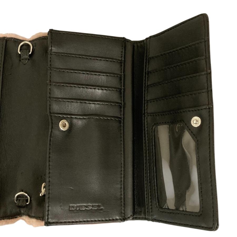 DIESEL（ディーゼル） 良品 ボア レザー チェーンウォレット 長財布 