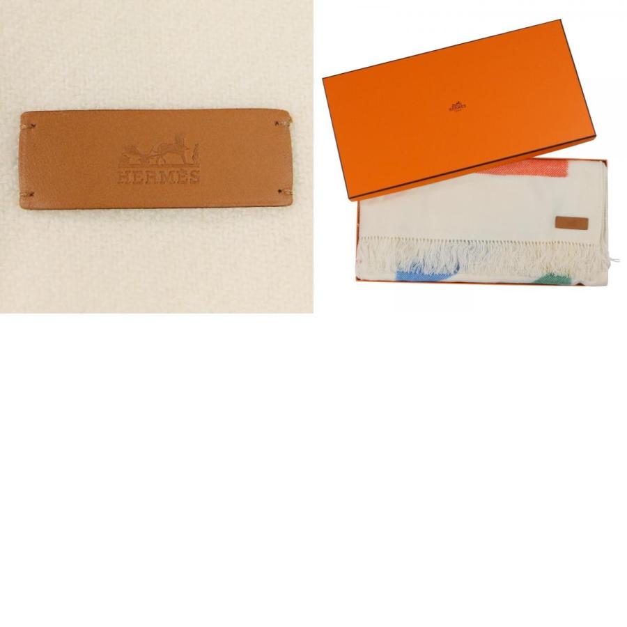 美品 23SS HERMES エルメス イカット ジグザグ カシミヤマフラー マルチカラー レディース 古着 中古 USED HERMES（エルメス） 美品 23SS HERMES イカット ジグザグ カシミヤ