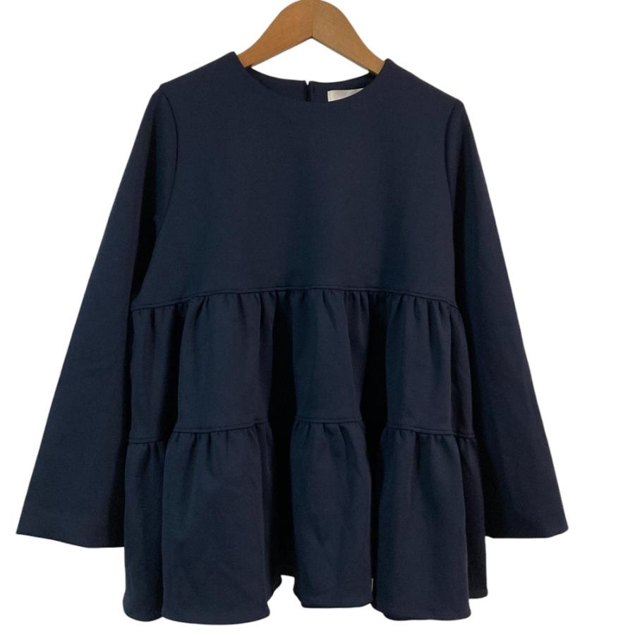 美品 OHGA オオガ MASHUMALO TOPS ティアードペプラムカットソー