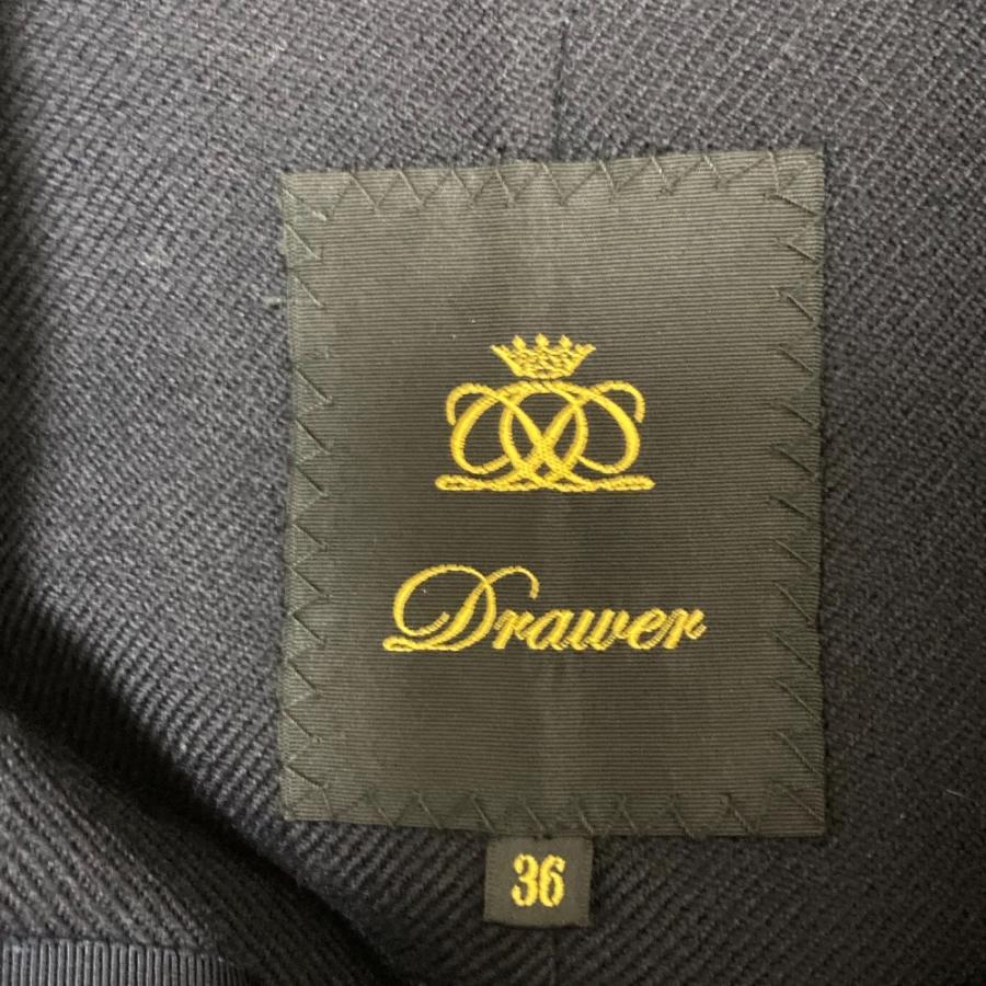 美品！ドゥロワー DRAWER ジップアップブルゾン　ノーカラージャケット DRAWER（ドゥロワー） ジップアップブルゾン 36 ブラウン レディース