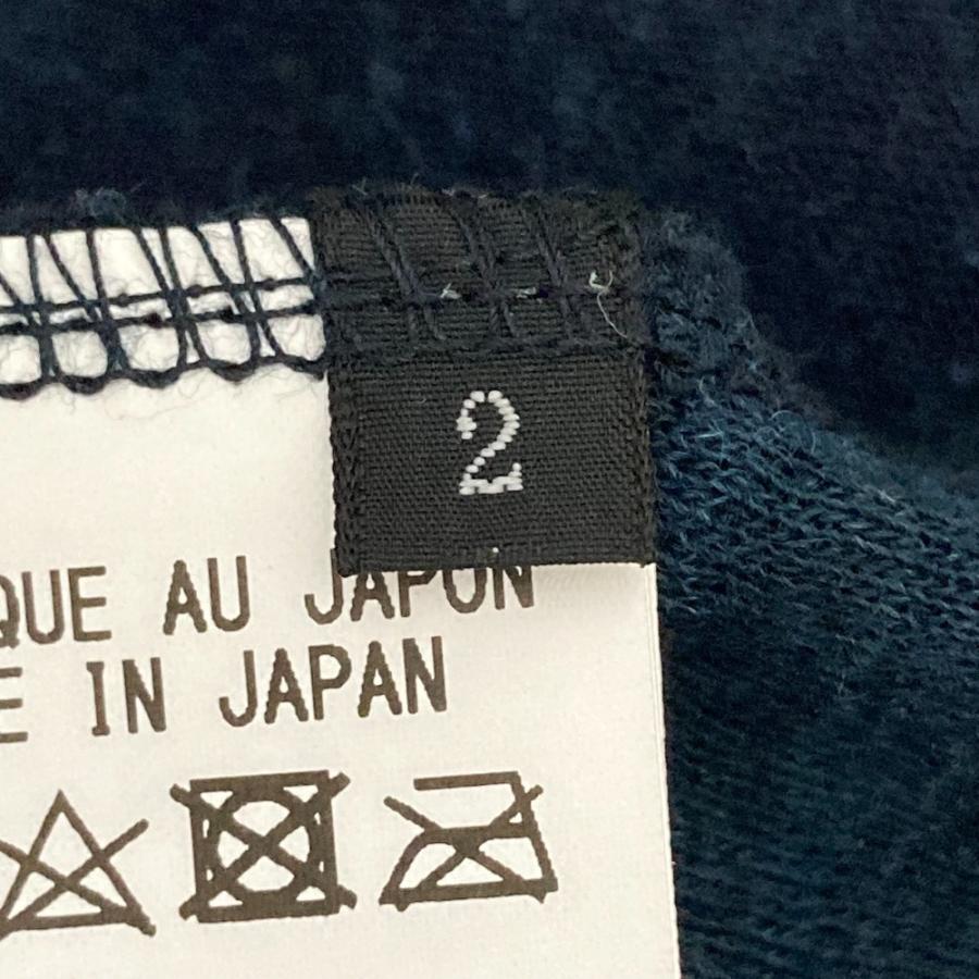 美品 Y's ワイズ ヨウジヤマモト POLYESTER TULLE x WOOL NEEDLE PUNCH UNBALANCE T-SHIRT Tシャツ YB-T06-672 サイズ2 ネイビー レディース 古着 中古 USED Y's（ワイズ） 美品 ヨウジヤマモト POLYESTER TULLE x WOOL NEEDLE