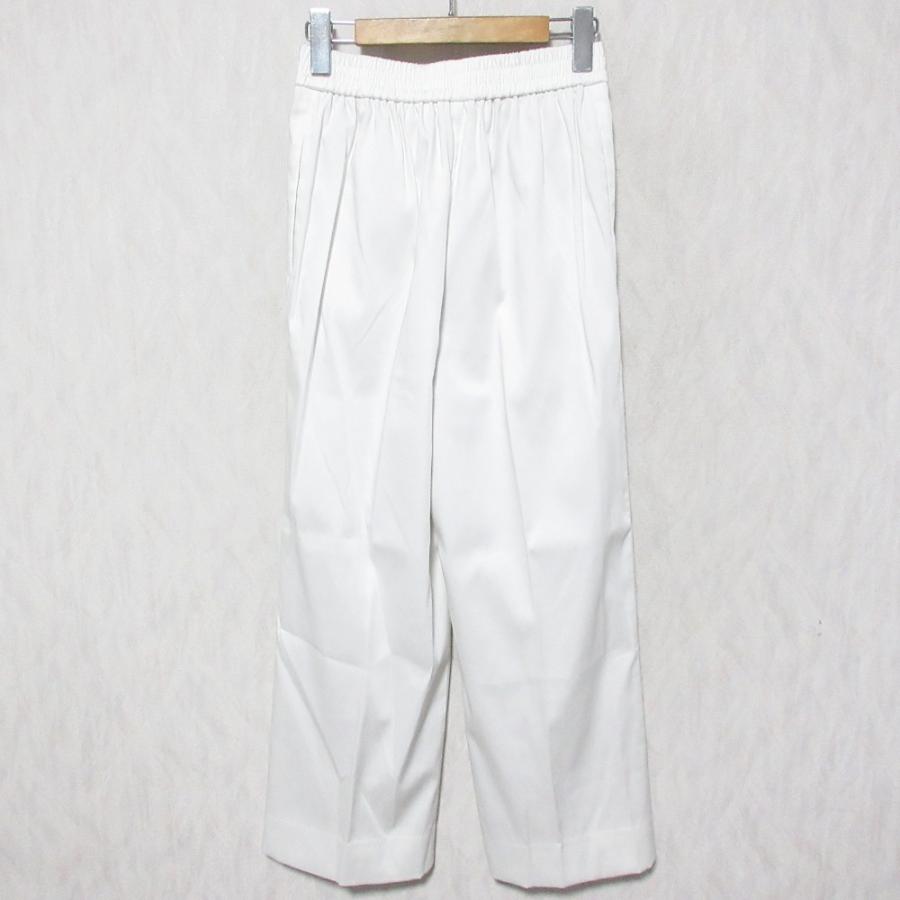 Yori 美品 22AW yori ヨリ サテンセンタープレスワイドパンツ YR2222