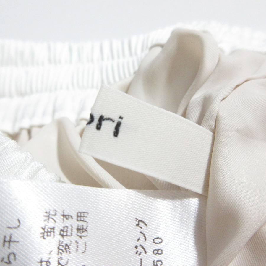 Yori 美品 22AW yori ヨリ サテンセンタープレスワイドパンツ YR2222