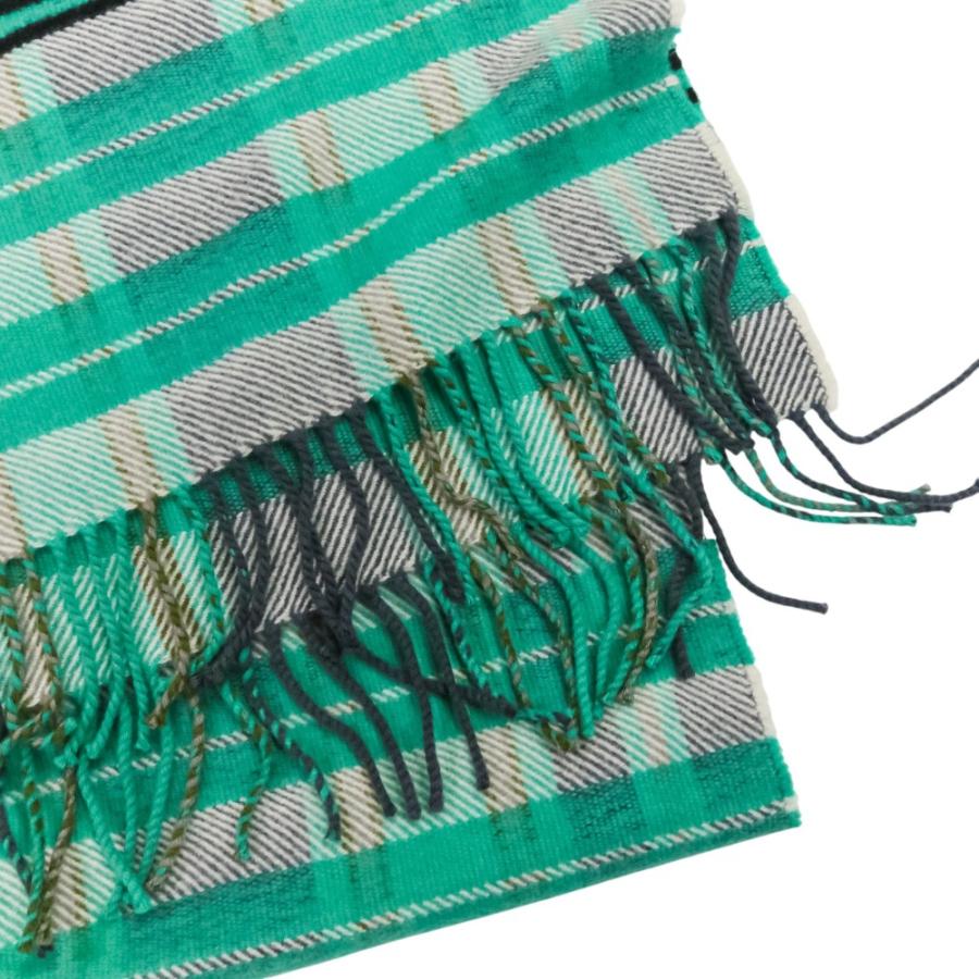 HERMES（エルメス） 美品 カシミヤ タータンチェック フリンジ 