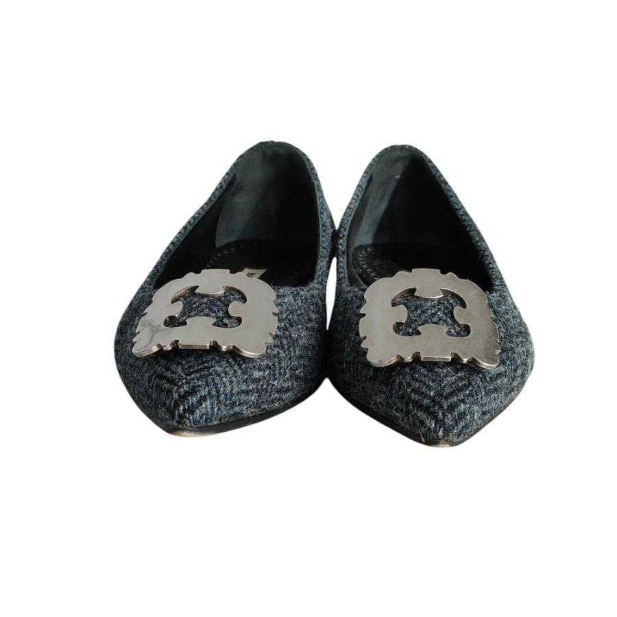 美品 MANOLO BLAHNIK マノロブラニク ツイード ZOBIXFLAT フラット
