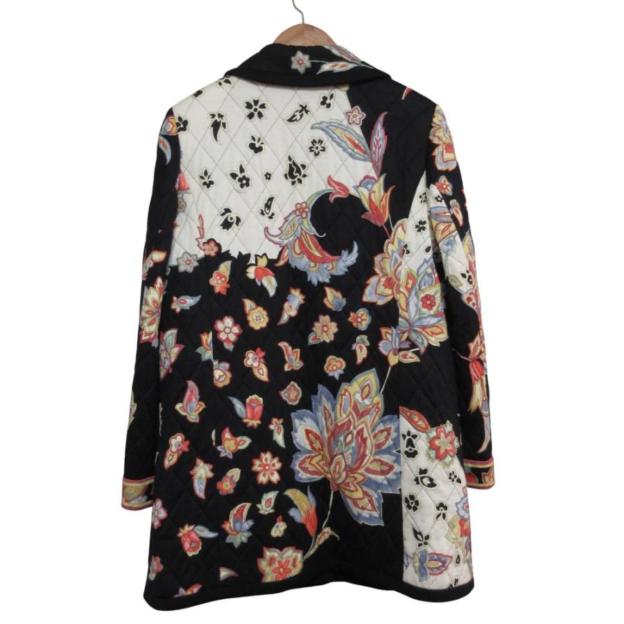 LEONARD FASHION 美品 レオナール ボタニカル柄 ウールシルク 
