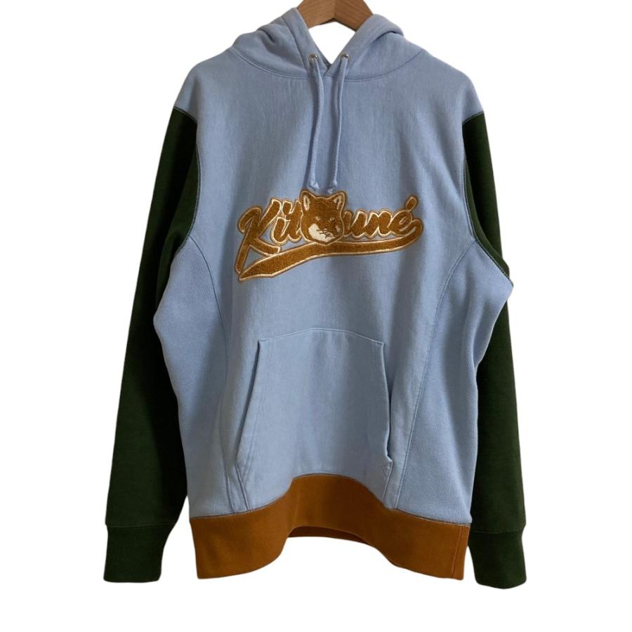 MAISON KITSUNE（メゾン キツネ） 良品 Varsity Fox Colorblock Hoodie 