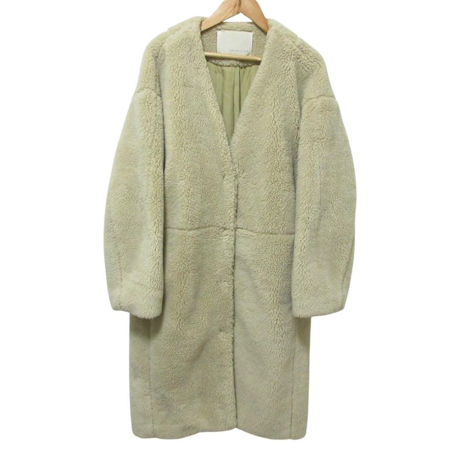 ESTNATION（エストネーション） 美品 ノーカラー ボアコート 38 